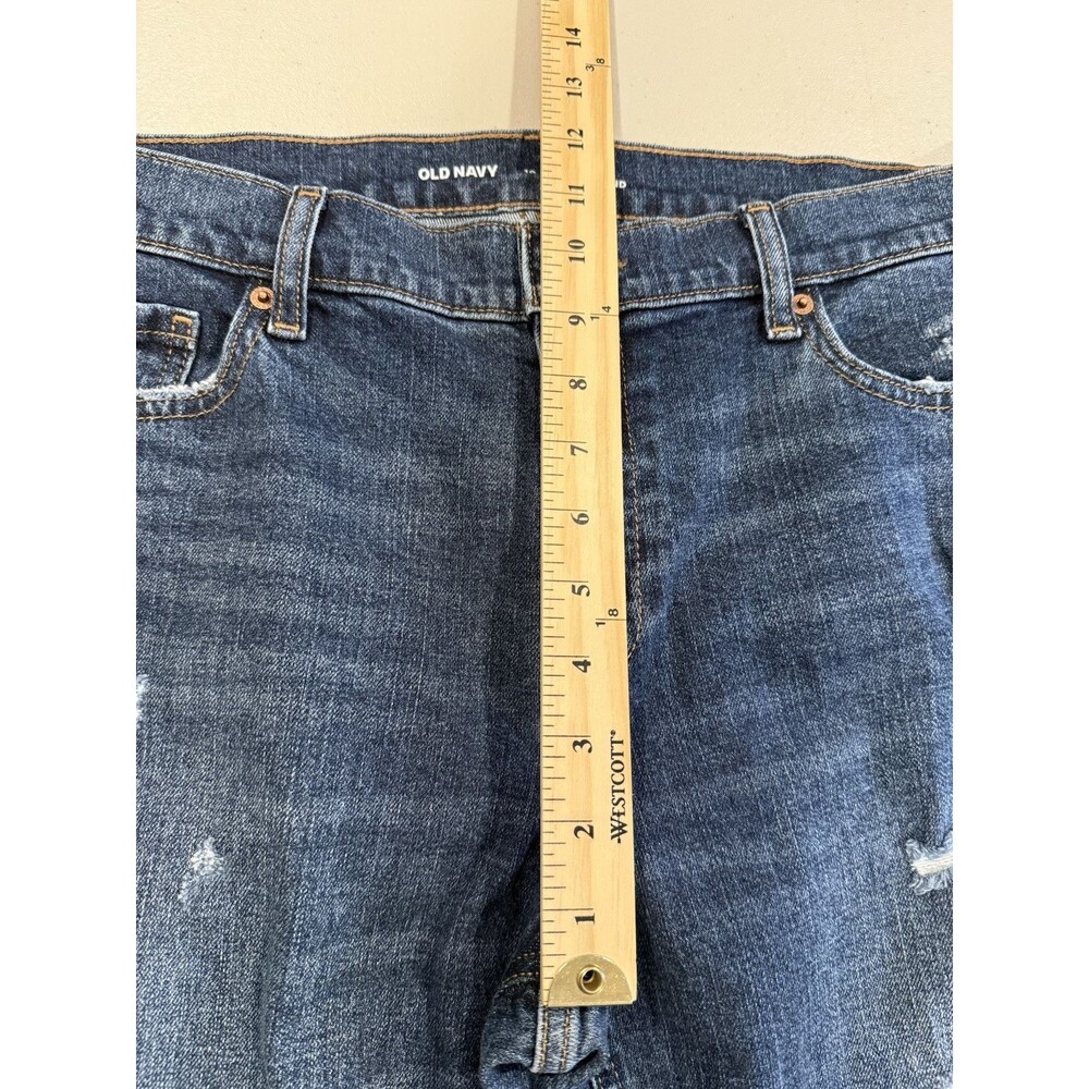 NEW Old Navy Boyfriend Jeans Women 10 Distressed Stretch Punk Cotton Travel - Picture 5 of 7